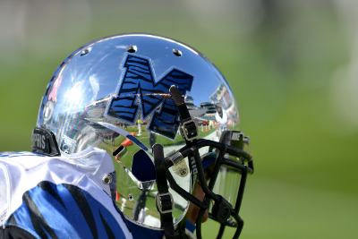 photo of football player wearing helmet