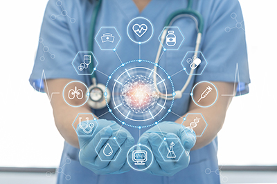 Photo of medical tech analyzing patient health 
