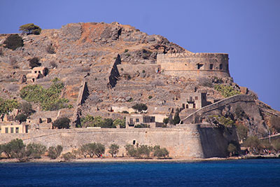 photo of an ancient island is Greece that used to be used for leprosy