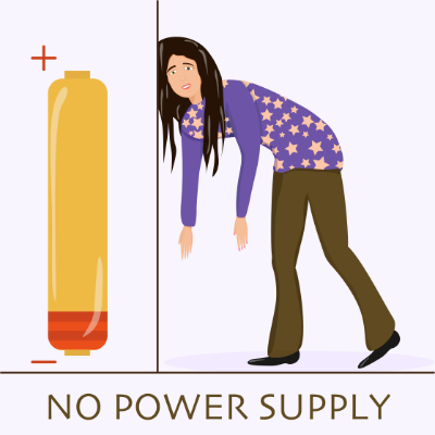 graphic of worn out mom on low energy